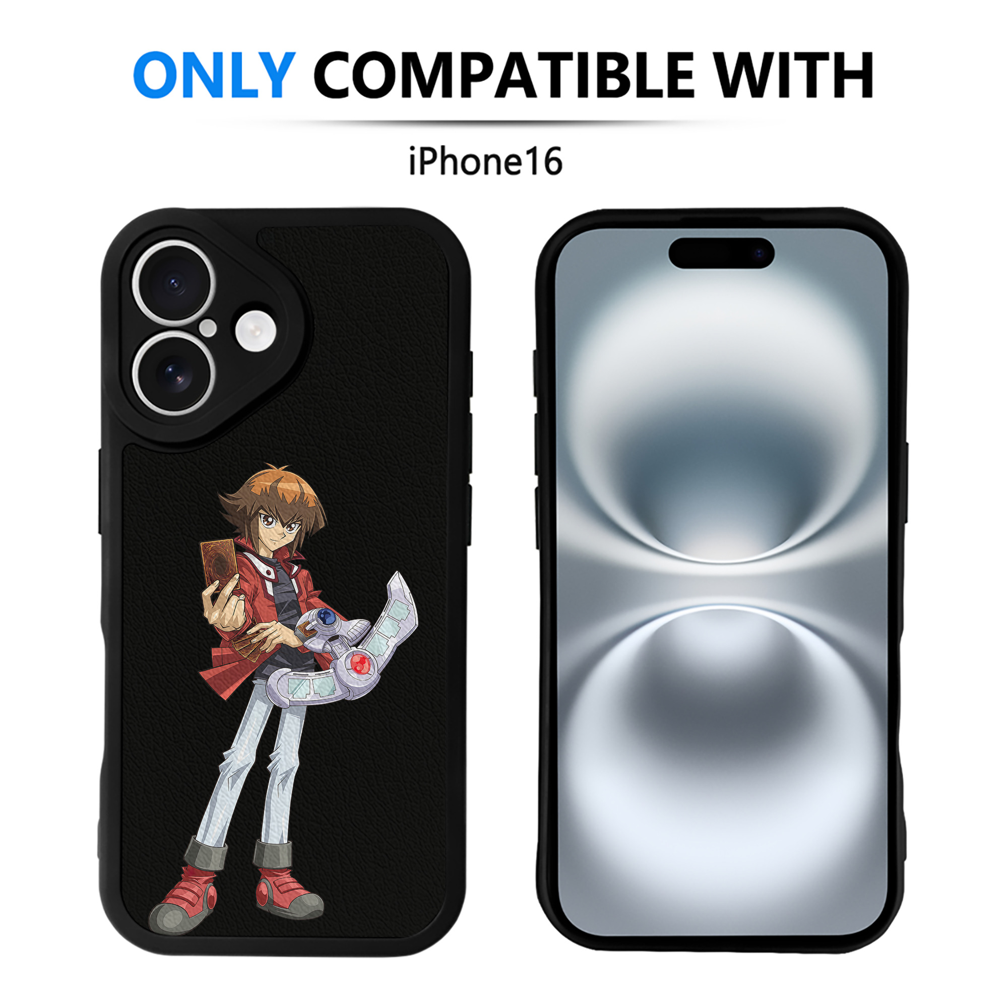 遊☆戯☆王 Yu-Gi-Oh! 【iPhone 16シリーズ対応】シリコンスマホケース（レザー調） 材質：シリコン